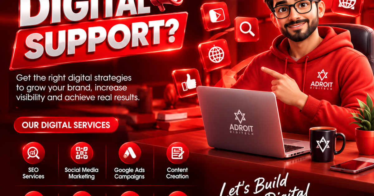 Adroit Digitech digital support services for business growth in Delhi NCR