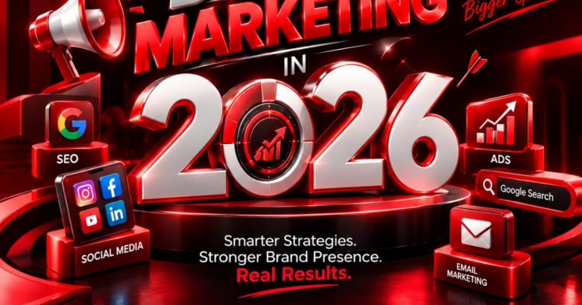 Digital Marketing in 2026 with SEO, Google Ads, social media and email marketing strategies