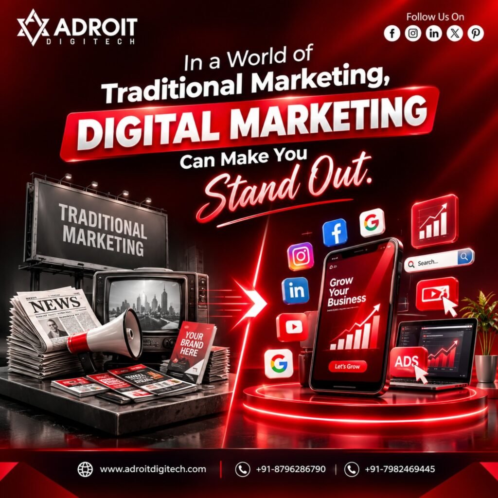 Digital marketing is helping businesses stand out from traditional marketing