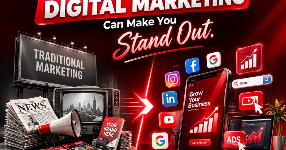 Digital marketing is helping businesses stand out from traditional marketing