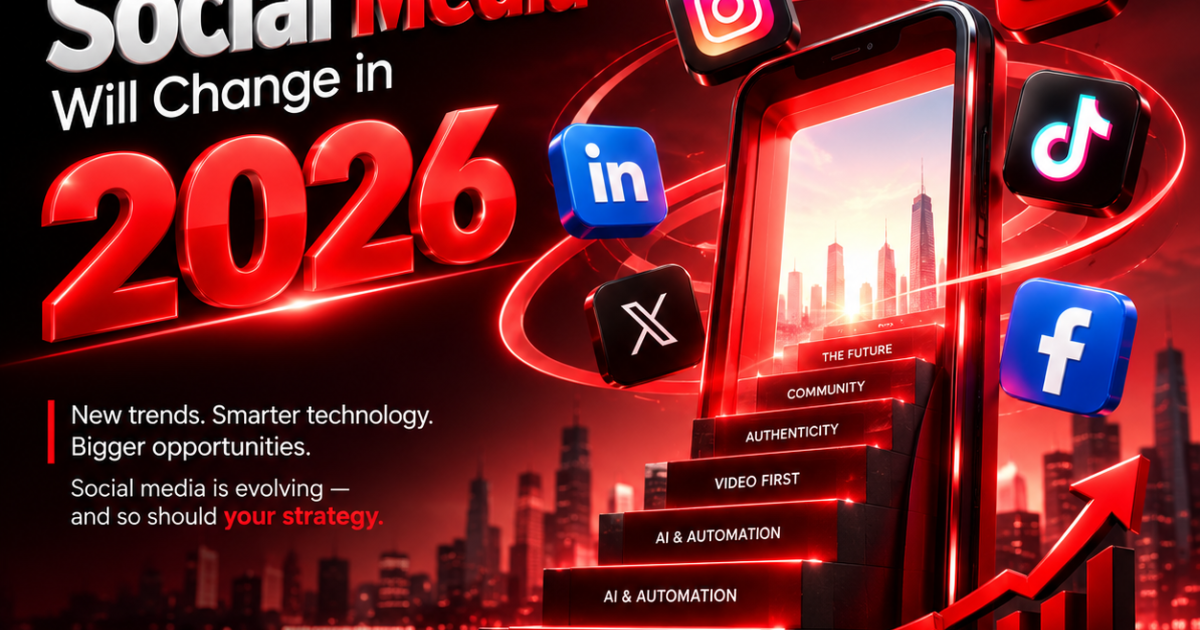 How social media will change in 2026 with AI automation, video-first content, authenticity and community