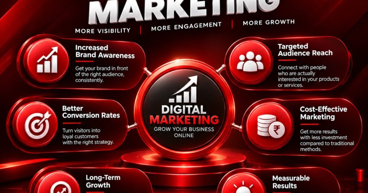 Benefits of digital marketing for business growth and targeted audience reach
