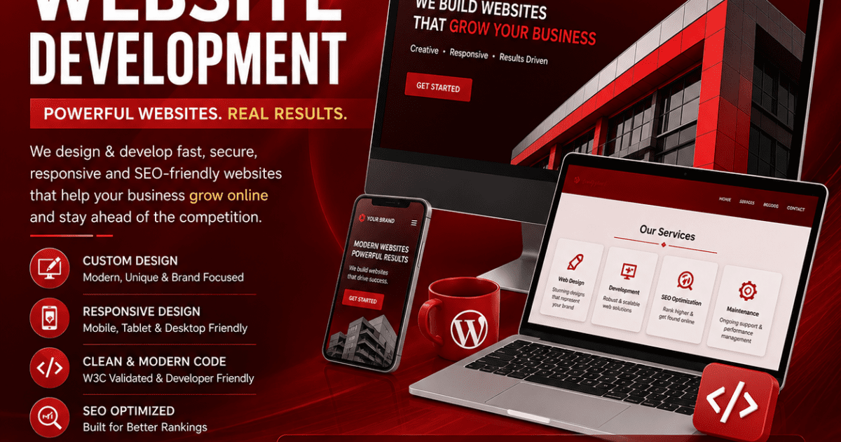 Professional Website Development Services in Delhi NCR by Adroit Digitech – Responsive, SEO-Friendly, Fast Loading and Custom Business Websites.