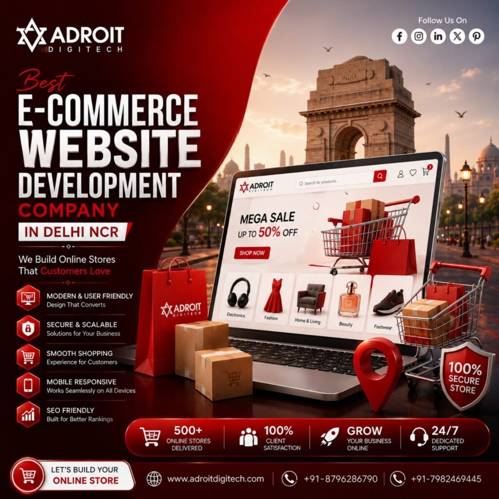 Best e-commerce website development company in Delhi NCR building secure and SEO-friendly online stores