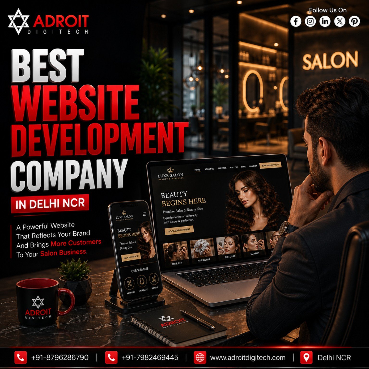 Best website development company in Delhi NCR creating responsive business websites for multiple industries