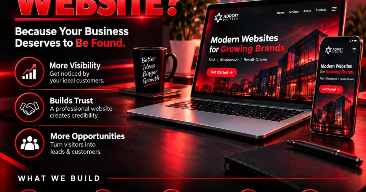 Why do you need a website – modern website development by Adroit Digitech in Delhi NCR