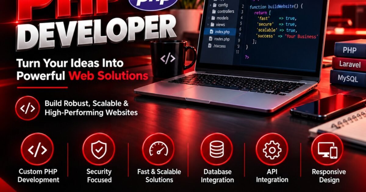 PHP Developer in Delhi NCR for custom secure and scalable web solutions