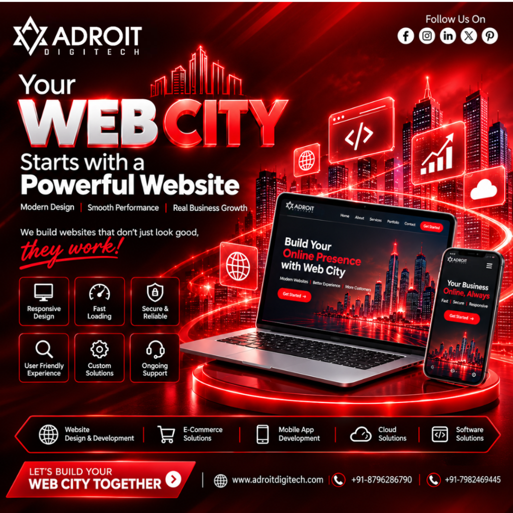 Powerful website design and development with responsive laptop and mobile experience