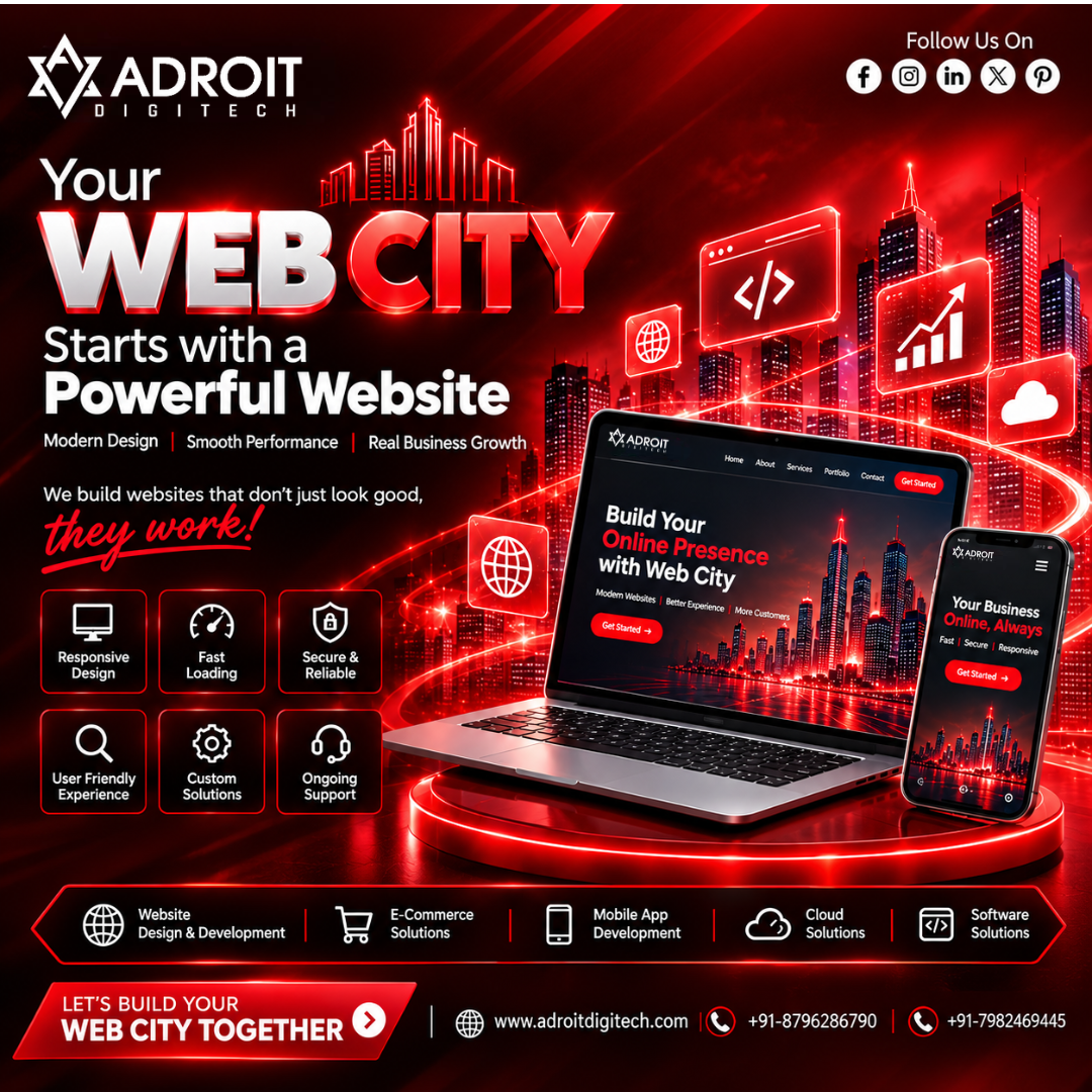Powerful website design and development with responsive laptop and mobile experience